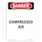 Signmission Safety Sign, OSHA Danger, 14" Height, Portrait Compressed Air, Portrait OS-DS-D-1014-V-1074 - alternate 1
